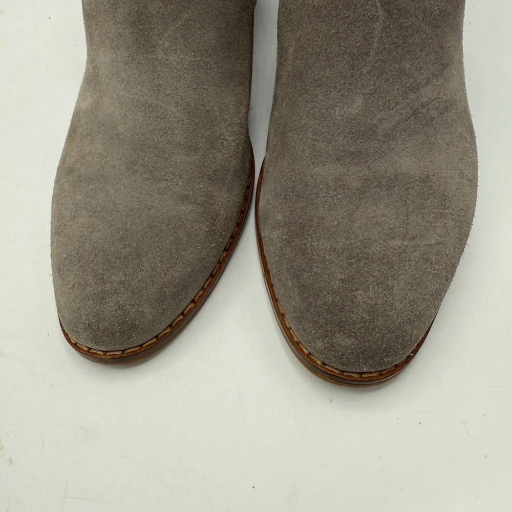 Coach Dani Bootie Western Heather Grey‎ Suede Ankle Boots 7.5B